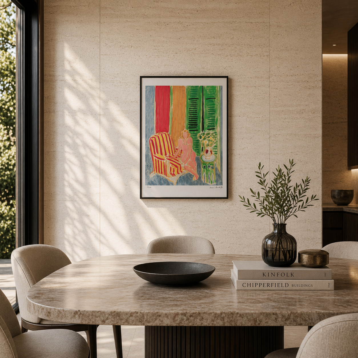 Henri Matisse Mädchen in rosa Kleid Lithographie auf Arches 300 g/m² 42 x 59 cm