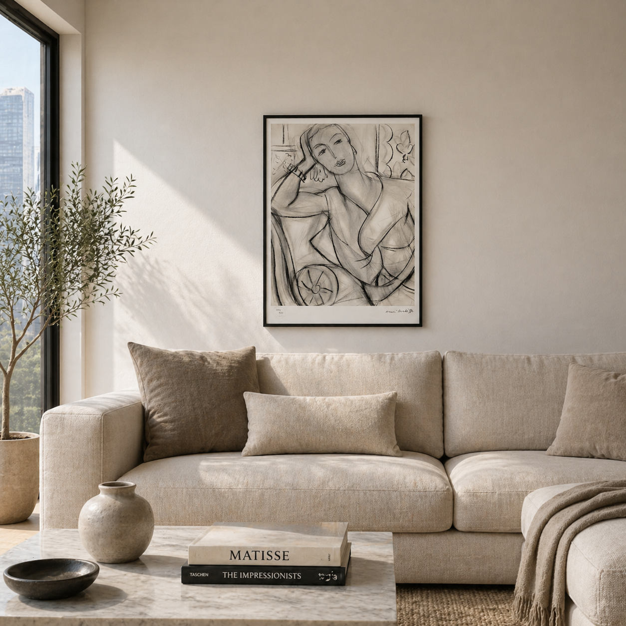 Henri Matisse Porträt von Hutchinson Lithographie auf Arches 300 g/m² 42 x 59 cm