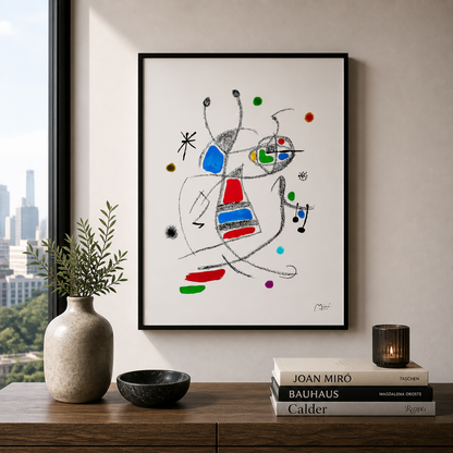 Joan Miró minimalistische Komposition Lithographie Arches 300gsm 42x59 cm