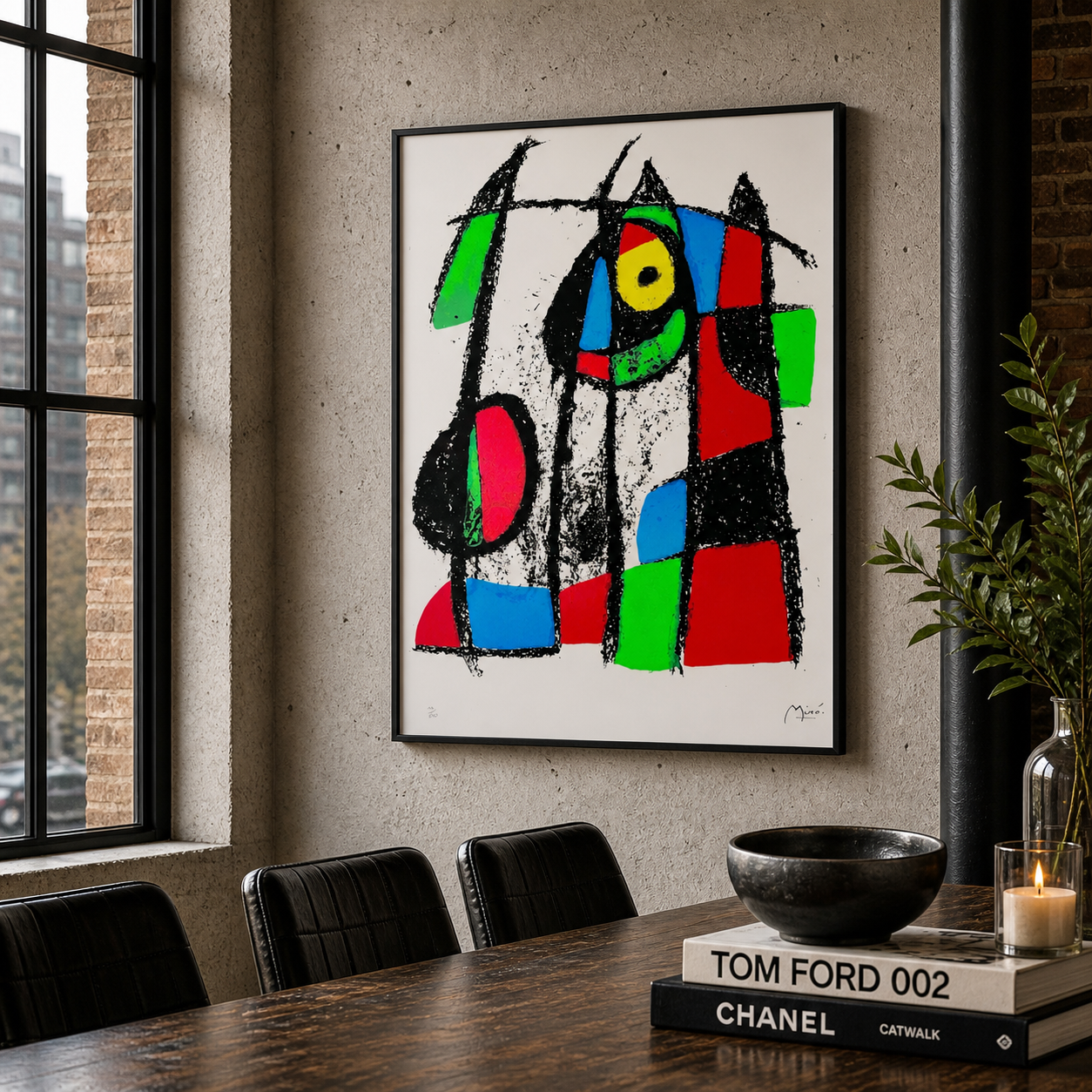 Joan Miró geometrische Farbflächen Lithographie Bögen 300 g/m² 42 x 59 cm