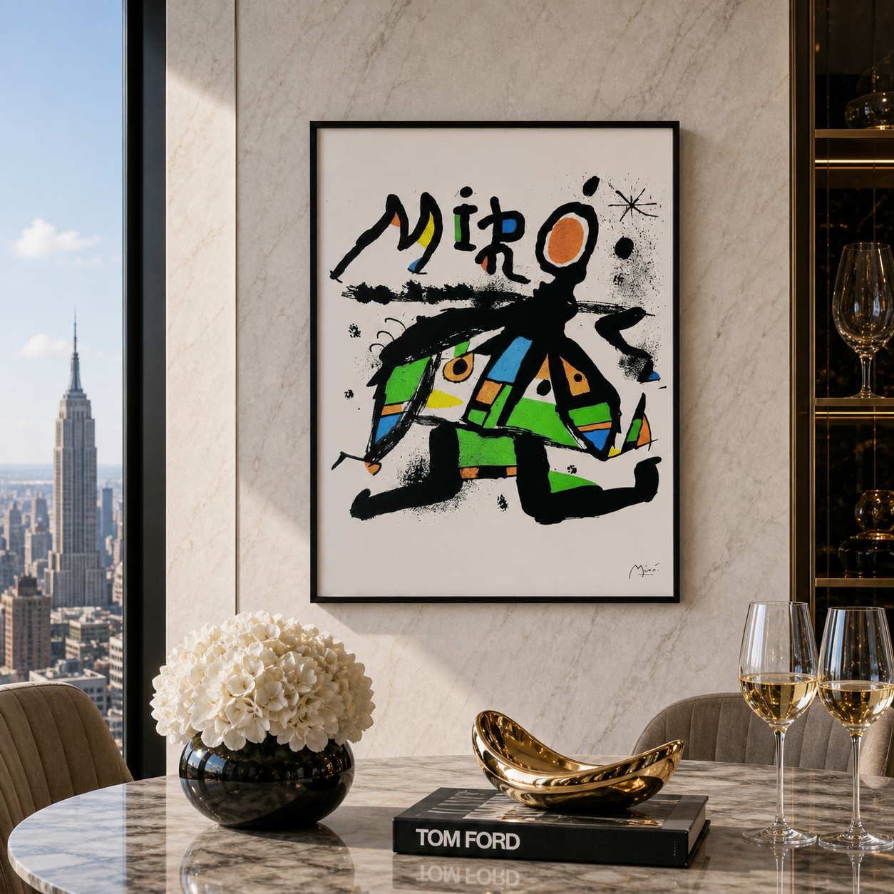 Joan Miró typografische Komposition Lithografie Arches 300 g/m² 42 x 59 cm