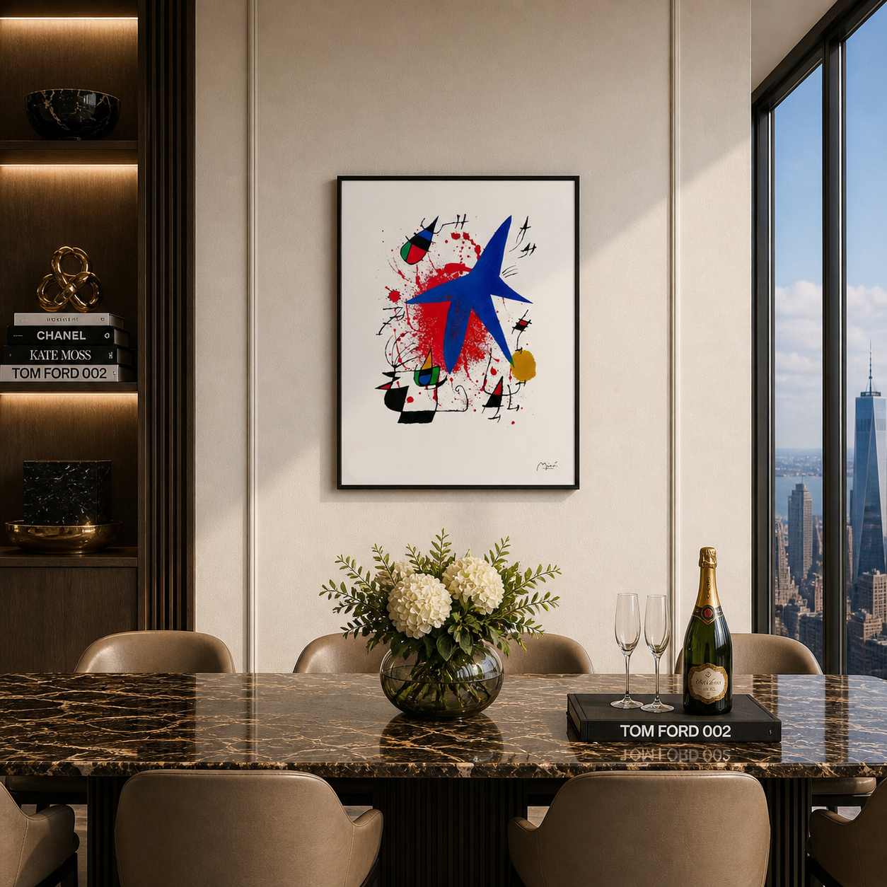 Joan Miró dynamische Farbkomposition Lithographie Arches 300 g/m² 42 x 59 cm