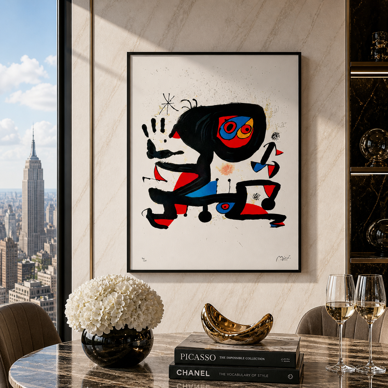 Joan Miró figurative Komposition Lithographie Arches 300 g/m² 42 x 59 cm