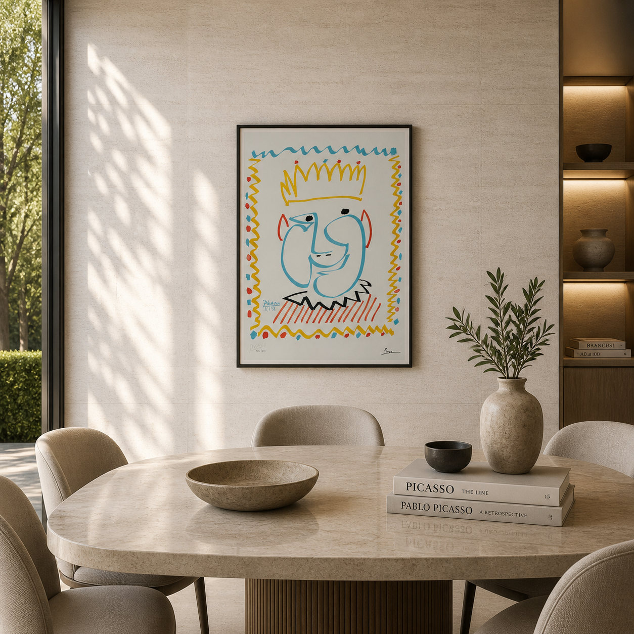 Pablo Picasso Der König 1951 Lithographie Arches 300 g/m² 42 x 59 cm