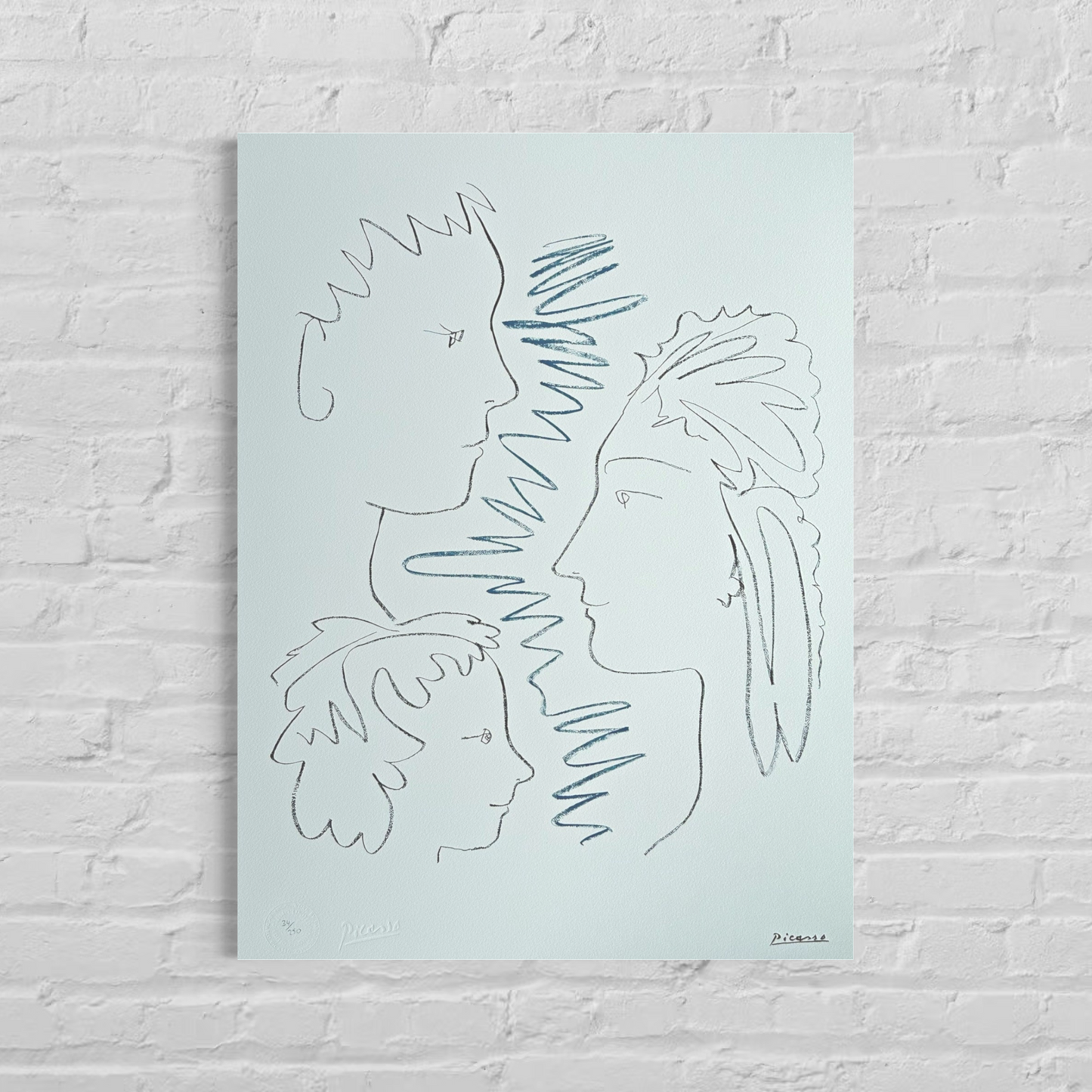 Pablo Picasso Faces Lithographie Arches 300 g/m² 42 x 59 cm