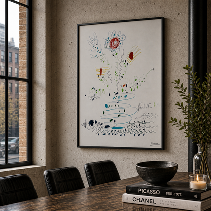 Pablo Picasso Flowers 1961 Lithographie Arches 300 g/m² 42 x 59 cm