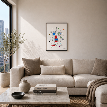 Joan Miró minimalistische Komposition Lithographie Arches 300gsm 42x59 cm
