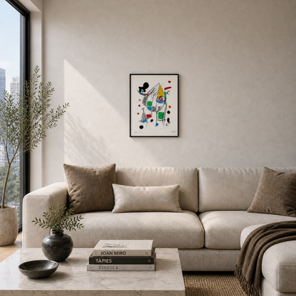 Joan Miró verspielte Figurenkomposition Lithographie Arches 300 g/m² 42 x 59 cm