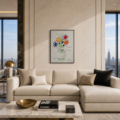 Pablo Picasso Blumen des Friedens 1958 Lithografie Bögen 300 g/m² 42 x 59 cm