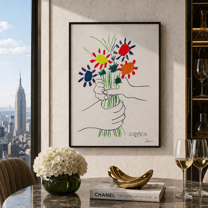 Pablo Picasso Blumen des Friedens 1958 Lithografie Bögen 300 g/m² 42 x 59 cm