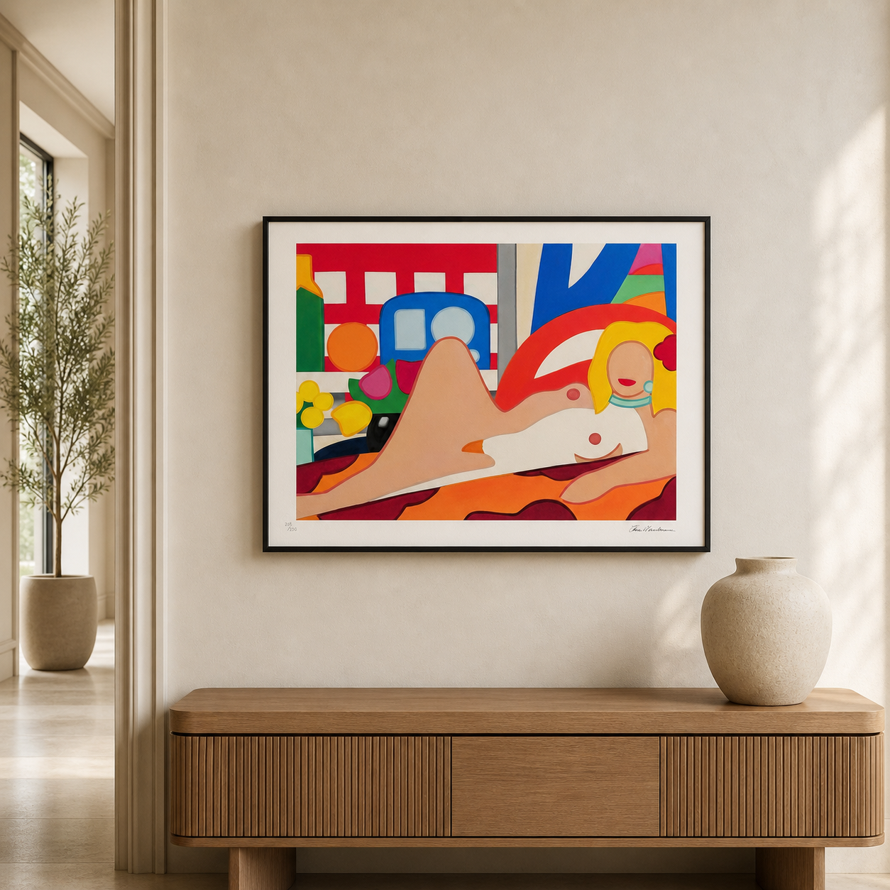 Tom Wesselmann Sunset Nude Lithographie Arches 300 g/m² 42 x 59 cm