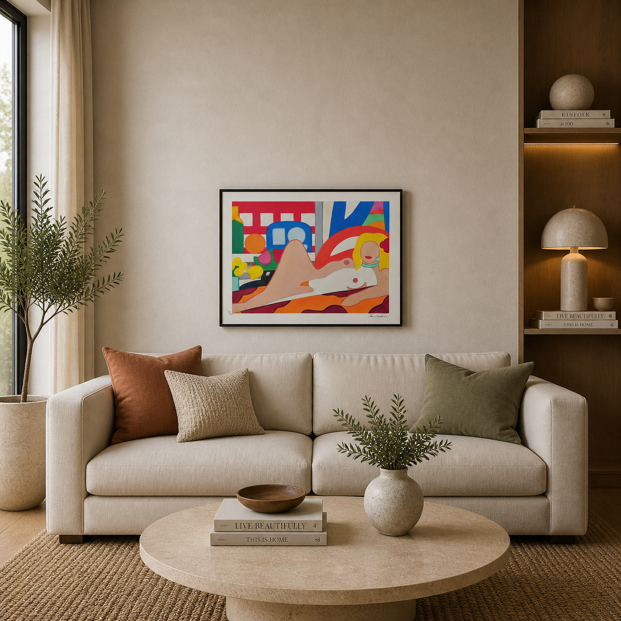 Tom Wesselmann Sunset Nude Lithographie Arches 300 g/m² 42 x 59 cm
