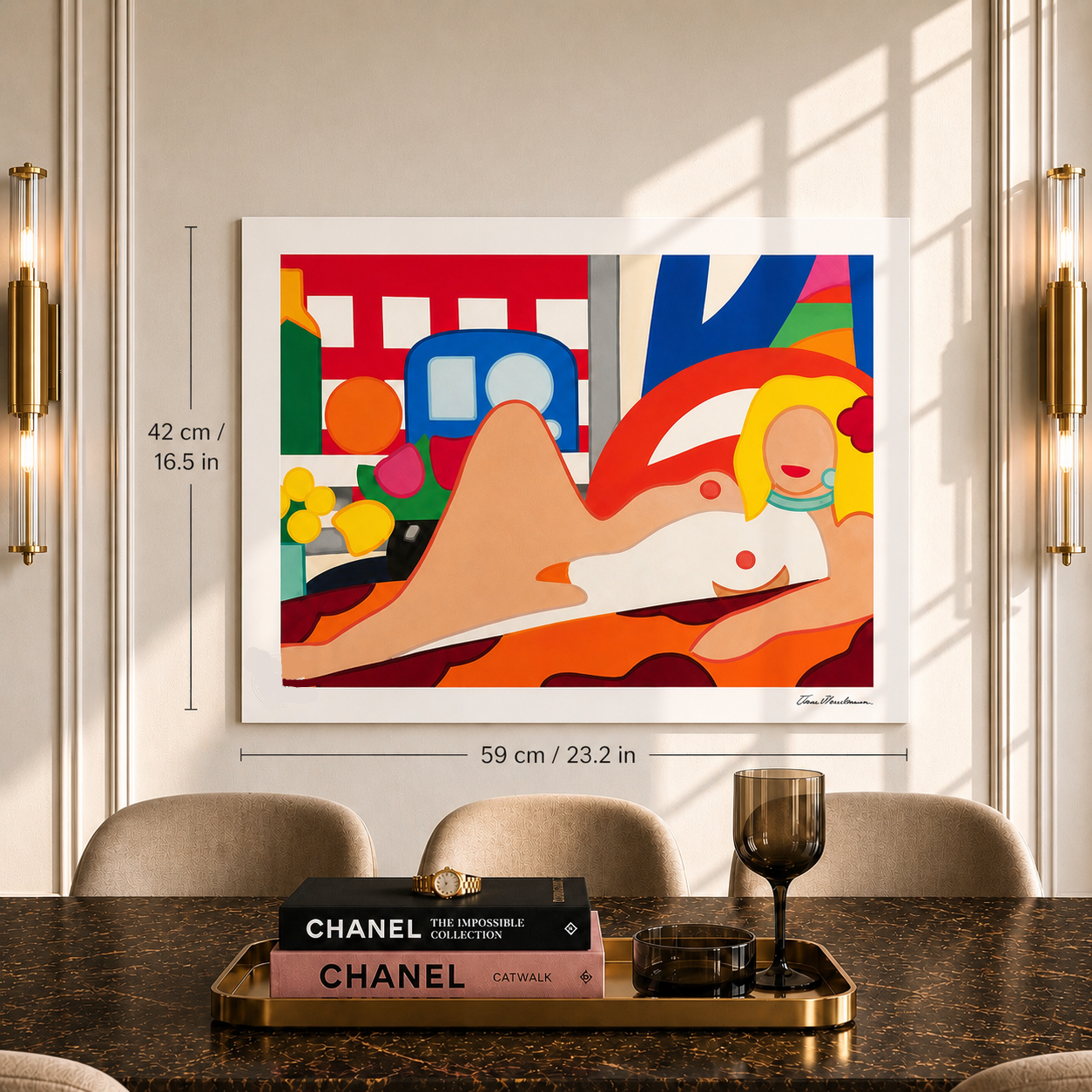 Tom Wesselmann Sunset Nude Lithographie Arches 300 g/m² 42 x 59 cm