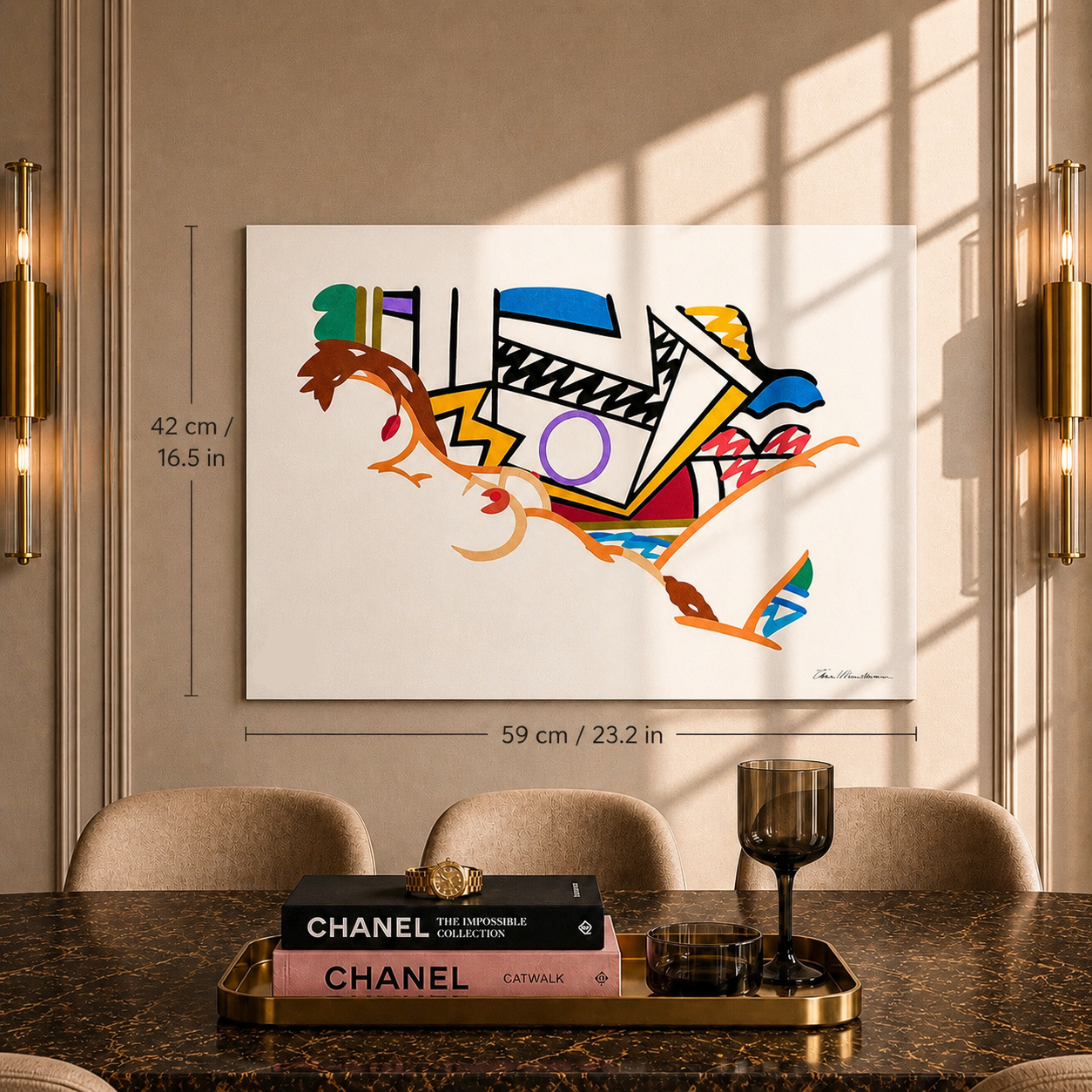 Tom Wesselmann Monica Nude with Lichtenstein Lithographie Arches 300 g/m² 42 x 59 cm