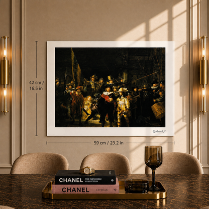 Rembrandt van Rijn Die Nachtwache Lithografie Bögen 300 g/m² 42 x 59 cm