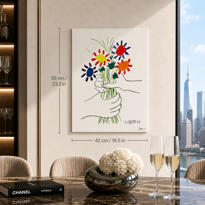 Pablo Picasso Blumen des Friedens 1958 Lithografie Bögen 300 g/m² 42 x 59 cm