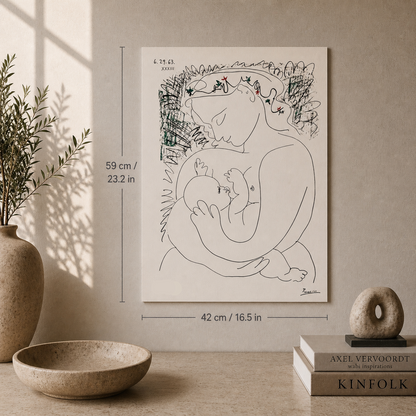 Pablo Picasso Grand Mutterschaft 1963 Lithographie Arches 300 g/m² 42 x 59 cm