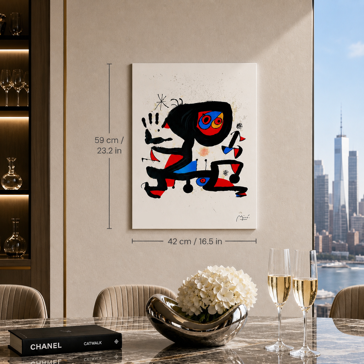 Joan Miró figurative Komposition Lithographie Arches 300 g/m² 42 x 59 cm