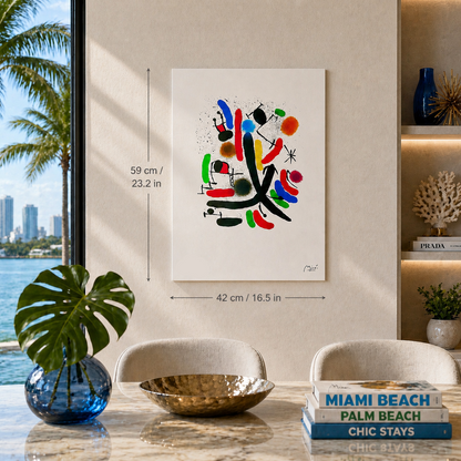 Joan Miró wunderschöne Farbkomposition Lithographie Arches 300gsm 42x59 cm
