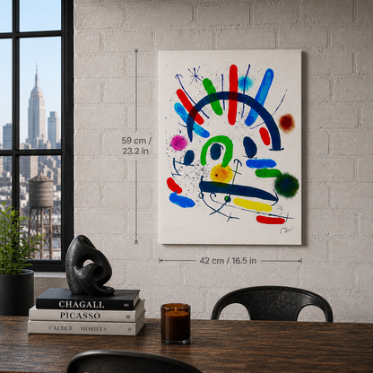 Joan Miró bogenförmige Farbkomposition Lithografiebögen 300 g/m² 42 x 59 cm