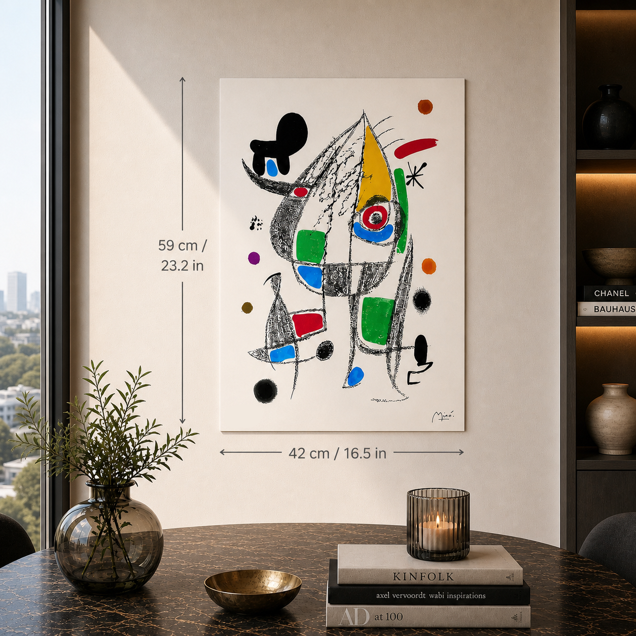 Joan Miró verspielte Figurenkomposition Lithographie Arches 300 g/m² 42 x 59 cm