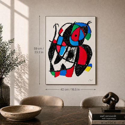 Joan Miró organische Figurenkomposition Lithographie Arches 300 g/m² 42 x 59 cm