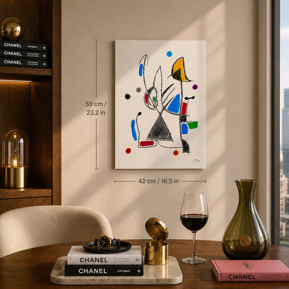 Joan Miró geometrische Linienkomposition Lithographie Arches 300 g/m² 42 x 59 cm