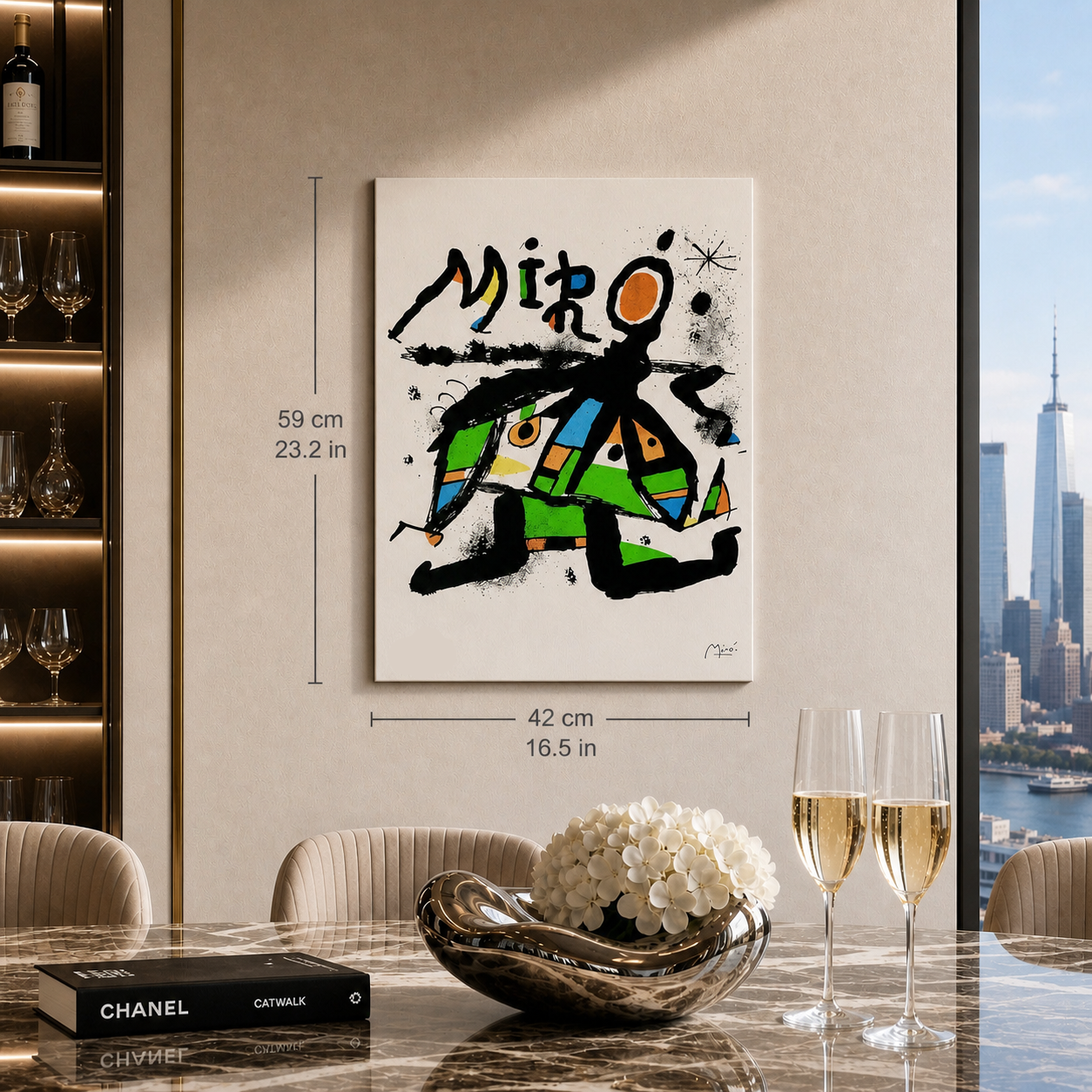Joan Miró typografische Komposition Lithografie Arches 300 g/m² 42 x 59 cm