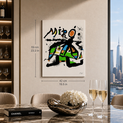 Joan Miró typografische Komposition Lithografie Arches 300 g/m² 42 x 59 cm