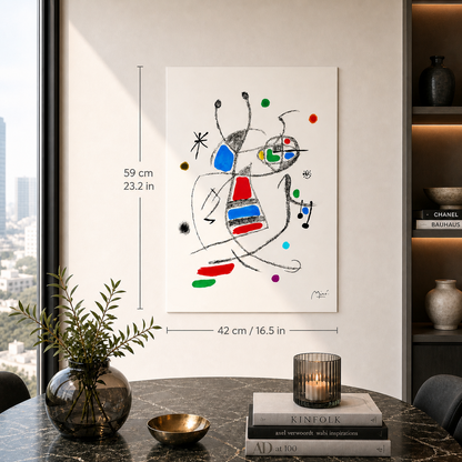 Joan Miró minimalistische Komposition Lithographie Arches 300gsm 42x59 cm