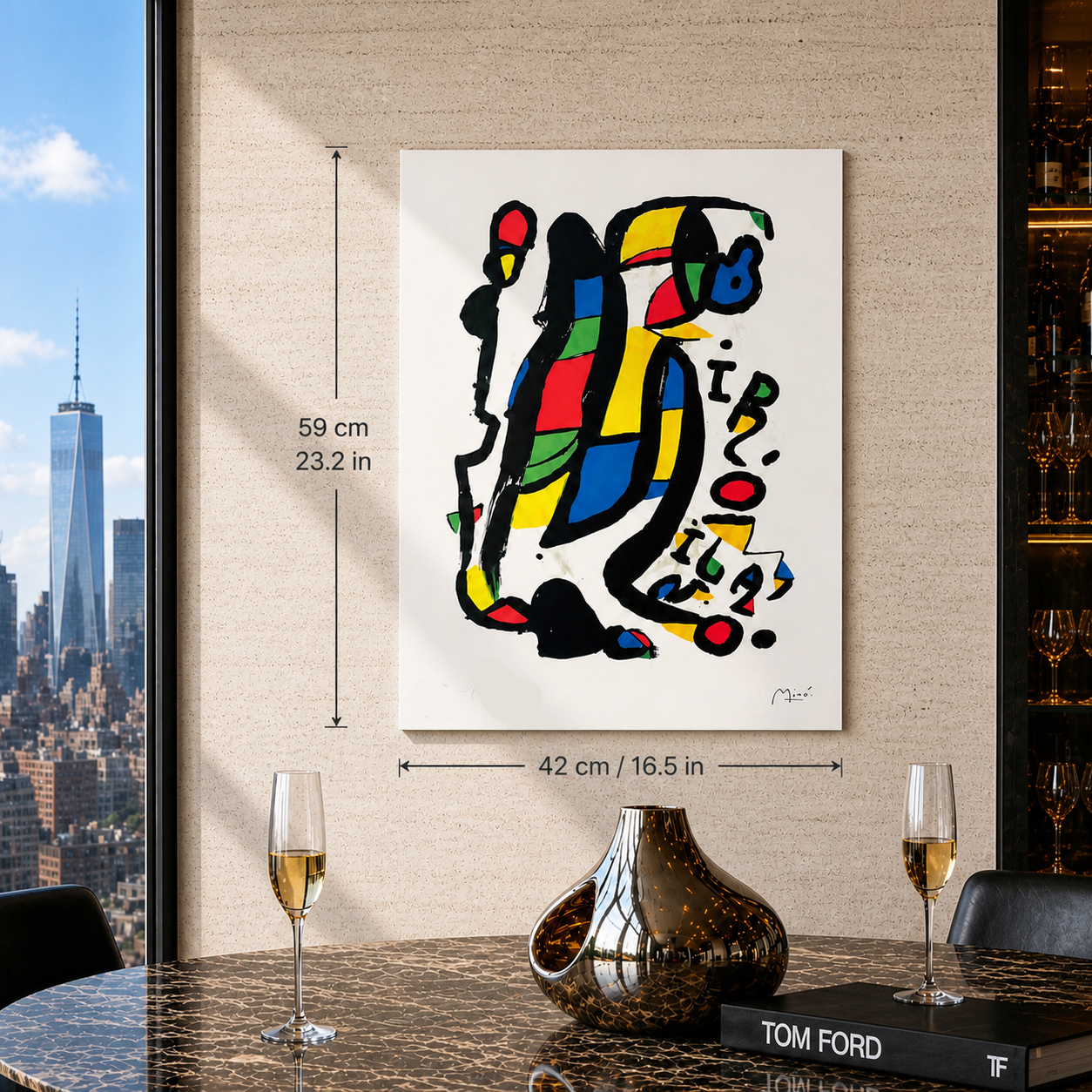 Joan Miró stehende FigurLithografiebögen 300 g/m² 42 x 59 cm