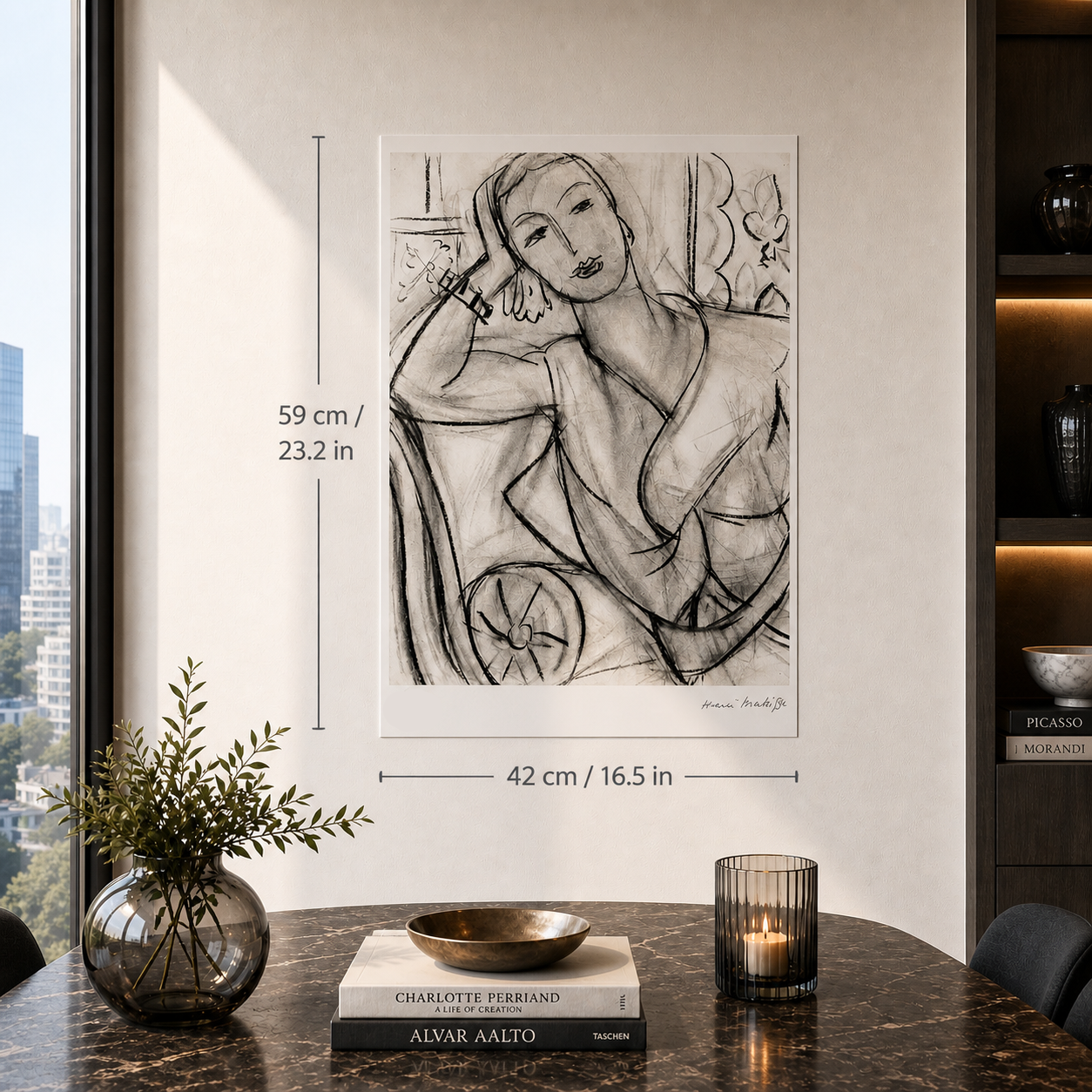 Henri Matisse Porträt von Hutchinson Lithographie auf Arches 300 g/m² 42 x 59 cm