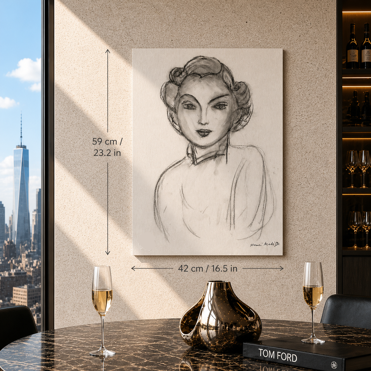 Mehrfarbige Lithographie „Bögen“ von Henri Matisse, Madame Paley, 300 g/m², 42 x 59 cm