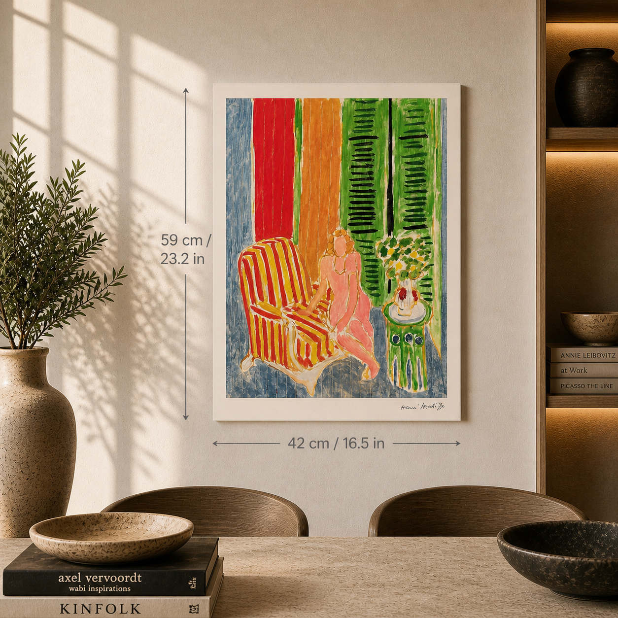 Henri Matisse Mädchen in rosa Kleid Lithographie auf Arches 300 g/m² 42 x 59 cm