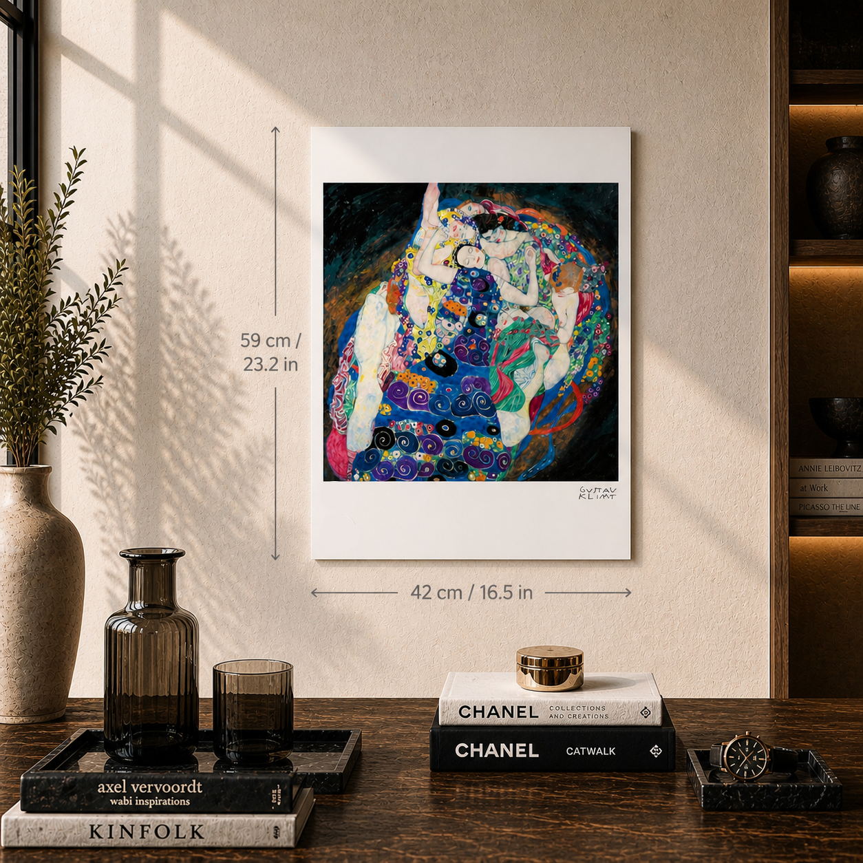 Gustav Klimt Die junge Jungfrau Lithographie Bögen 300 g/m² 42 x 59 cm