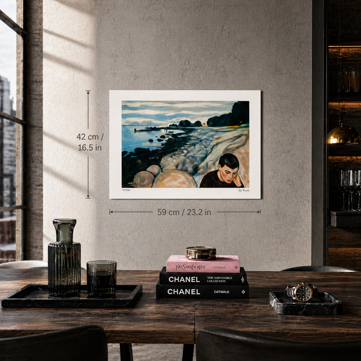 Gustav Klimt Mann und Frau Friedenskuss Lithografie Arches 300 g/m² 42 x 59 cm