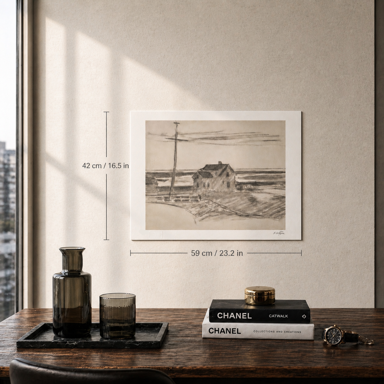Edward Hopper House in Landscape Lithographie Arches 300 g/m² 42 x 59 cm