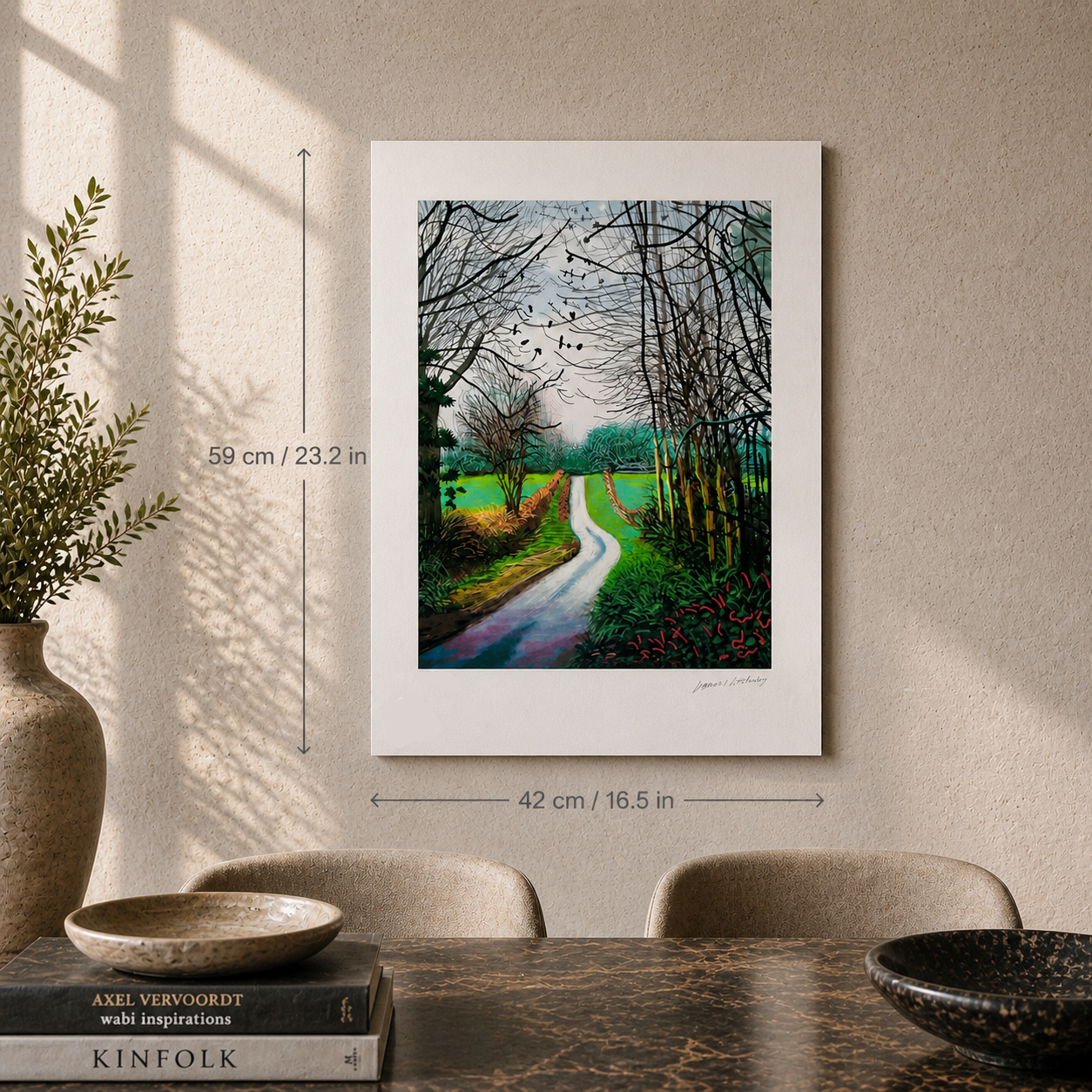 David Hockney The Arrival of Spring in Woldgate Lithographie Arches 300 g/m² 42 x 59 cm