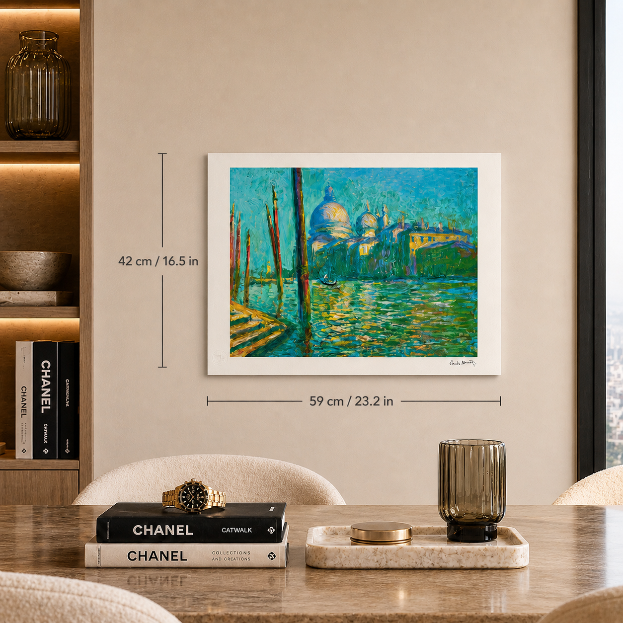 Claude Monet Der Canal Grande und die Santa-Maria-Lithografiebögen, 300 g/m², 42 x 59 cm