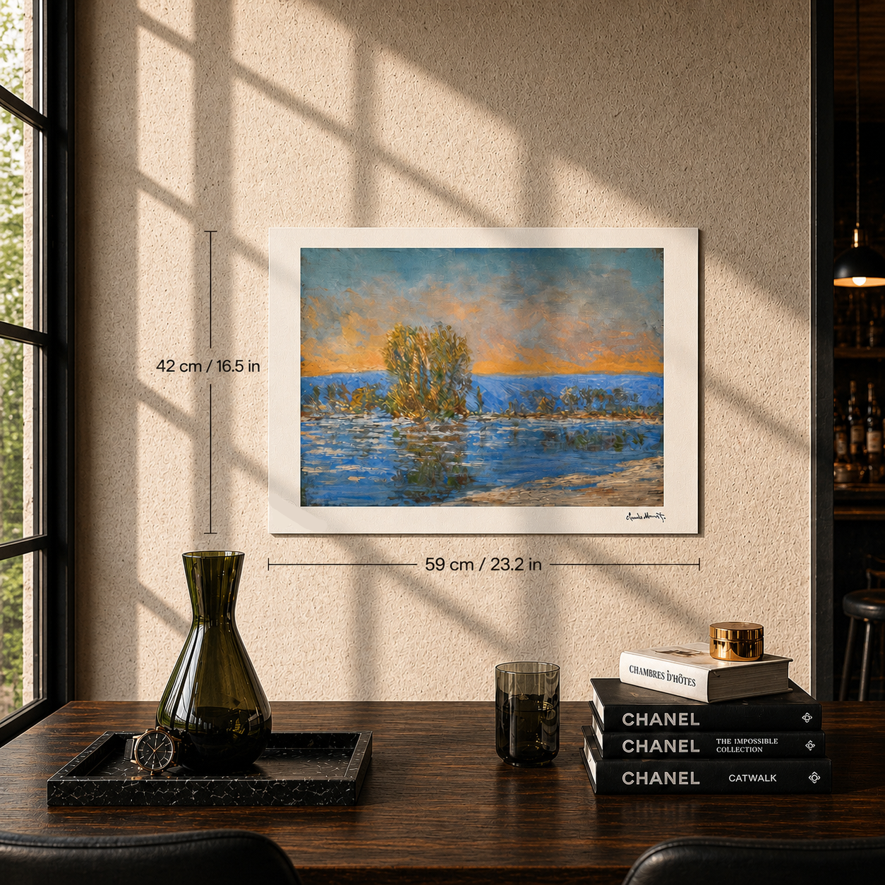 Claude Monet Eiszapfen, Bereich der Bennecourt Lithographie Arches 300 g/m² 42 x 59 cm