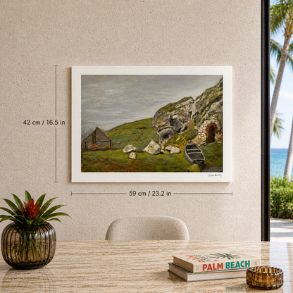 Claude Monet Sainte-Adresse de rocks Lithographie Arches 300 g/m² 42 x 59 cm