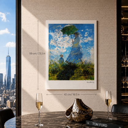 Claude Monet Frau mit Sonnenschirm und Kind Lithographie Arches 300 g/m² 42 x 59 cm