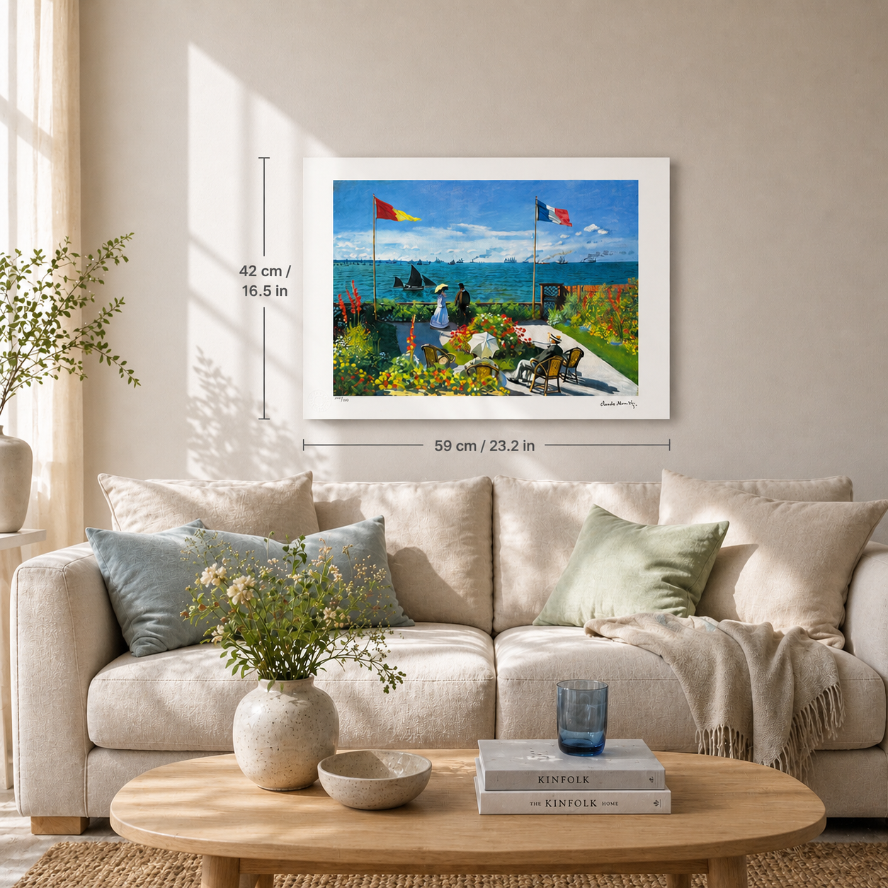 Claude Monet Terrasse in Saint-Adresse Lithographie Arches 300 g/m² 42 x 59 cm