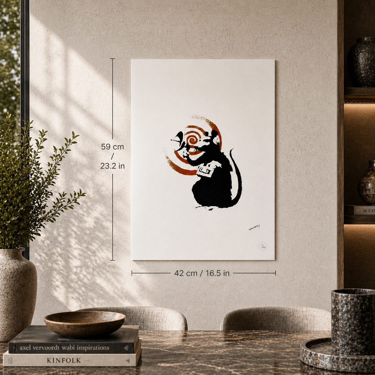 Banksy Radar Rat Lithographie Bögen 300 g/m² 42 x 59 cm