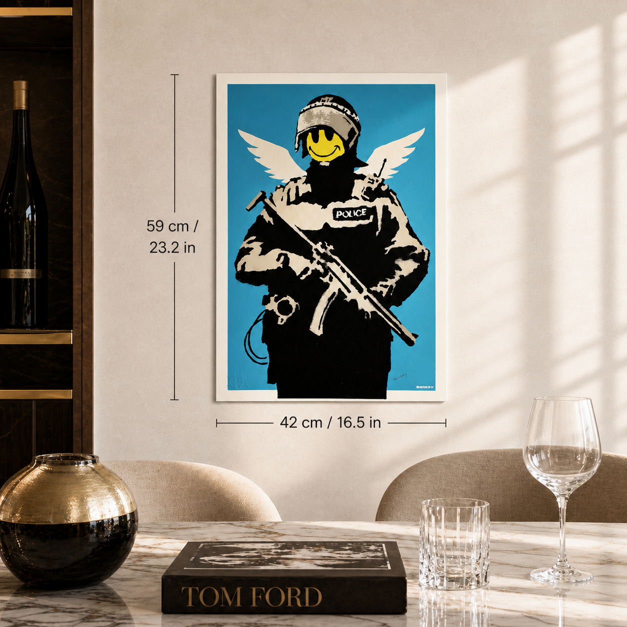 Banksy Flying Copper Lithographie Bögen 300 g/m² 42 x 59 cm