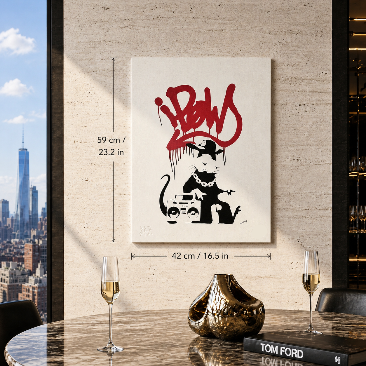 BANKSY Ratpow Lithografie-Bögen, 300 g/m², 42 x 59 cm