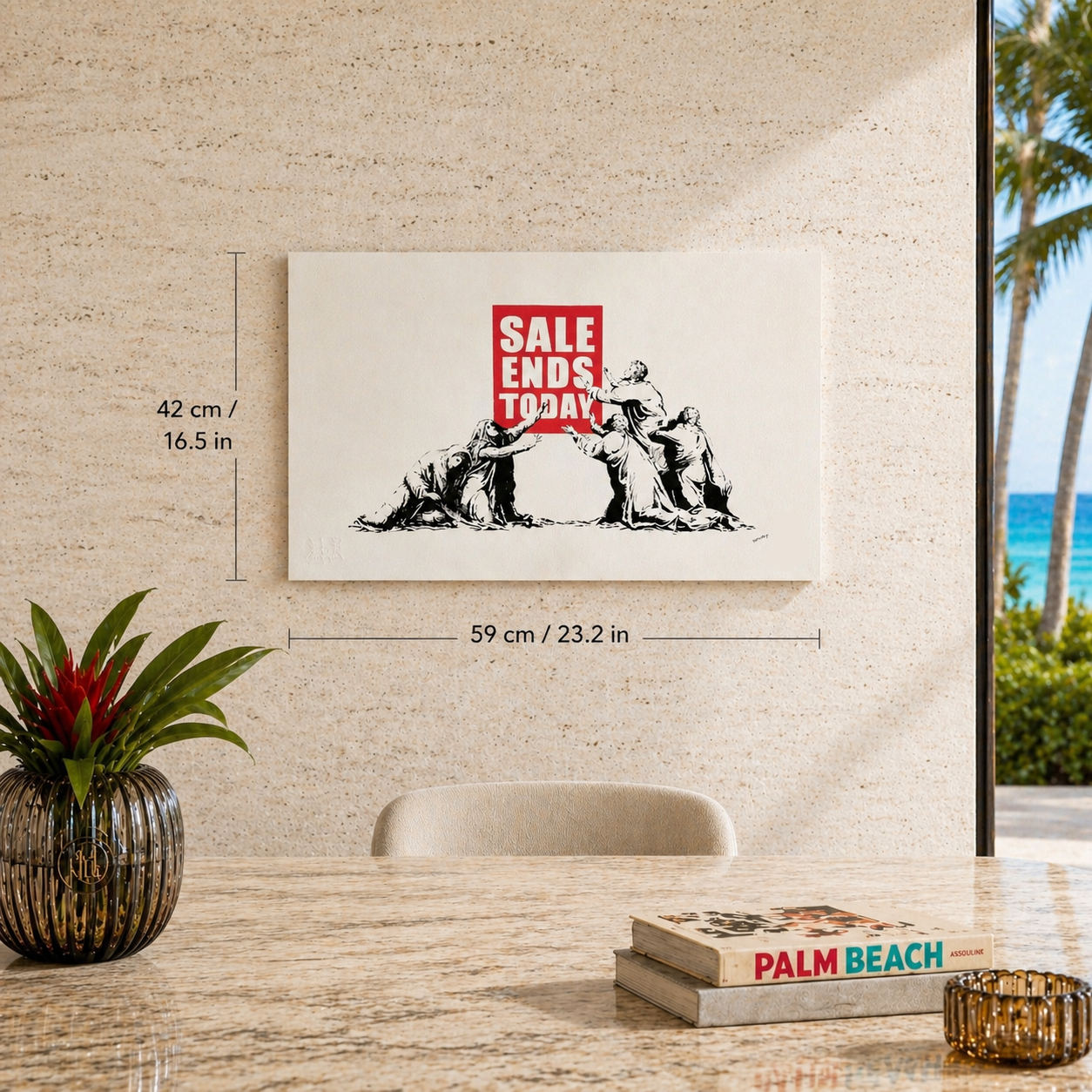 Der Banksy-Verkauf endet heute. Lithografie-Bögen, 300 g/m², 42 x 59 cm