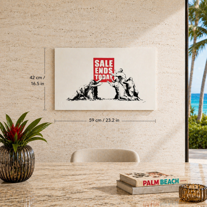 Der Banksy-Verkauf endet heute. Lithografie-Bögen, 300 g/m², 42 x 59 cm