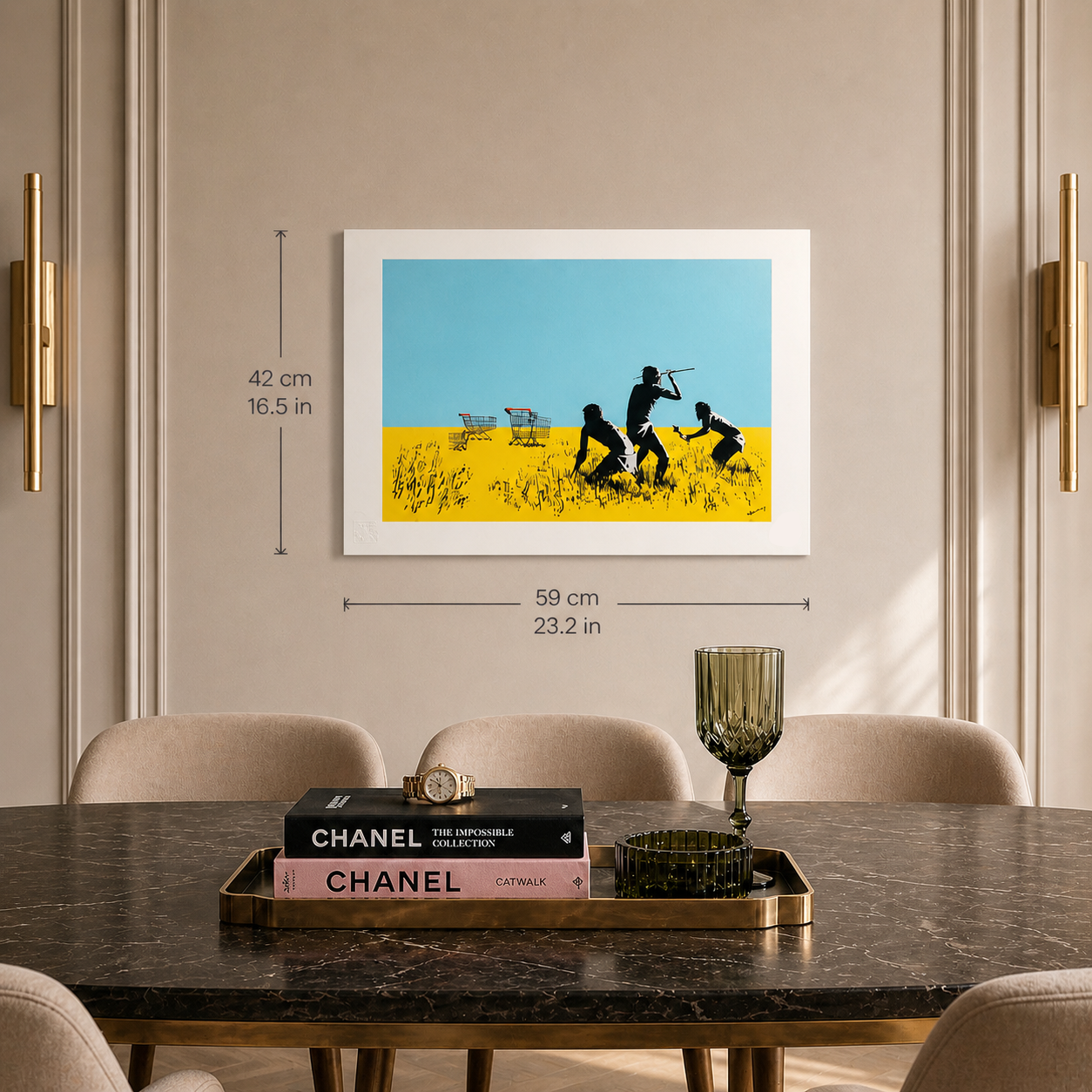 Banksy Trolleys Lithographie Bögen 300 g/m² 42 x 59 cm