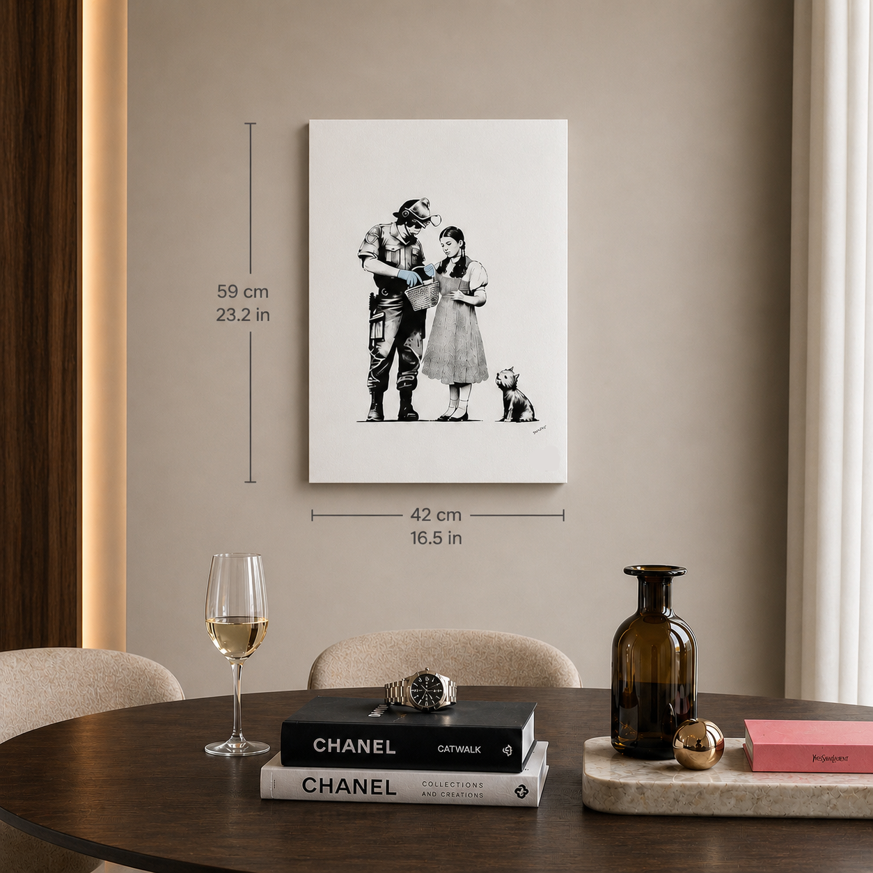 Banksy Stop and Search Lithografie-Bögen, 300 g/m², 42 x 59 cm